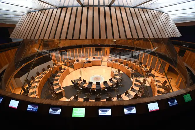 Y Senedd in Cardiff Bay